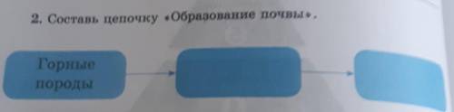 2. Составь цепочку «Образование почвы».​