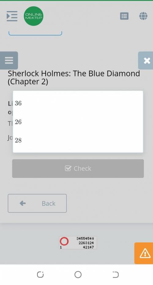 Sherlock Holmes: The Blue Diamond (Chapter 2)Listen to Part 1 and choose the correctoption.)​