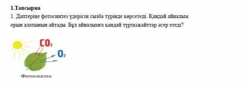 Дәптеріңе фотосинтез үдерісін сызба түрінде көрсетеді. Қандай айналым орын алатынын айтады Бул айнал