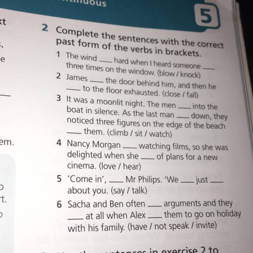 Complete the sentences with the correct past form of the brackets.