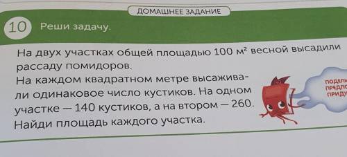 На 2 участках общей площадью 100 м квадратных метров весной высадили рассаду помидоров на каждой ква