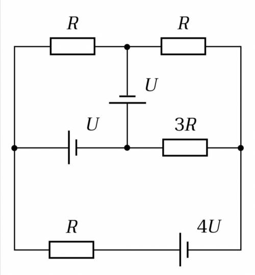 ДАЮ 100Б Найдите ток, протекающий через резистор с сопротивлением 3R, в цепи, схема которой изображе