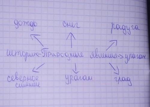 Составь диаграму на тему природные явление