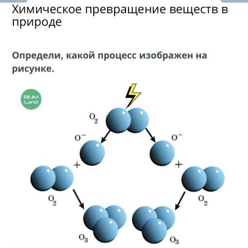 Химическое превращение веществ в природе Определи, какой процесс изображен на рисунке. + фотосинтез