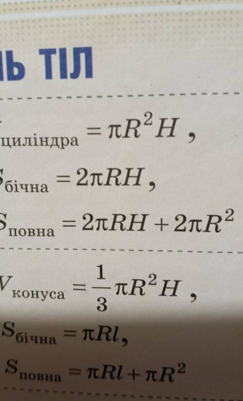 1. Що буде розгорткою циліндра на площині? 2. Як знайти площу бічної поверхні циліндра? 3. Як знайти