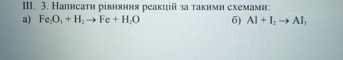 Написати рівняння реакцій за такими схемами: