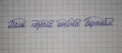 По русскому языку из предложения : Мама назвала котенка Барсиком выписать существительные мама и кот