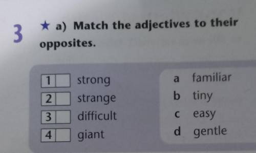 3. Match the adjectives to theiropposites.​