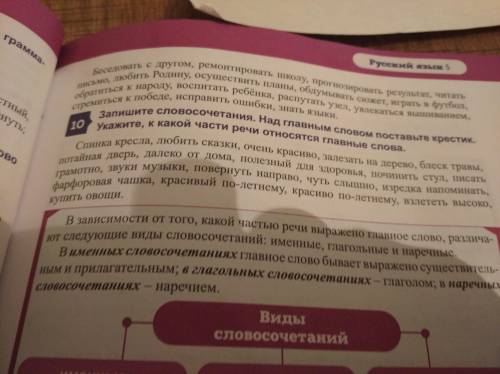 Запишите словосочетание.Над главным словом поставьте крестик.Укажите,к какой части речи относятся гл