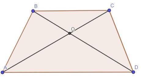 О – точка перетину діагоналей трапеції ABCD. BC = 15 см, AD = 45 см, BD = 60 см. Знайдіть ВО
