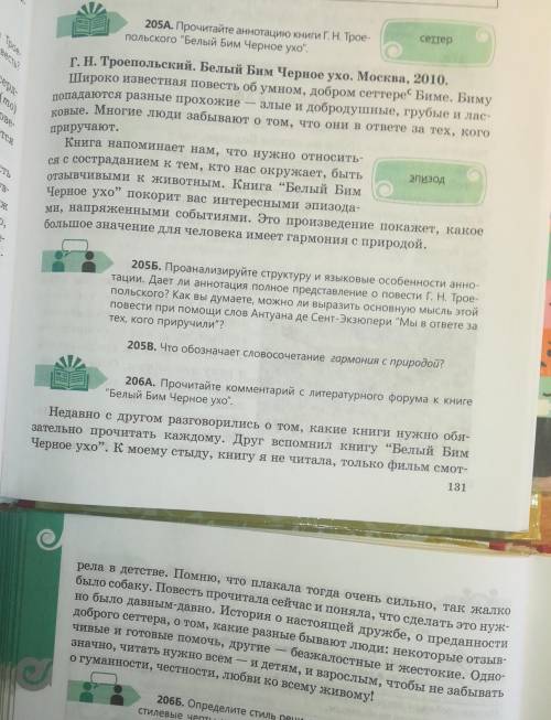 Какой текст дает полное представление о повести? Упр 205а Аннотация или 206а комментарий​