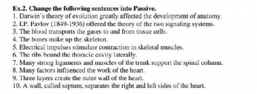 Change the following sentences into Passive​