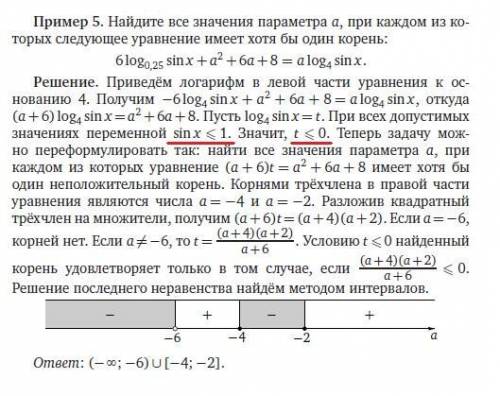 ОДЗ в параметре. 1) Почему область определения для ?2) Как из области определения , следует что ?