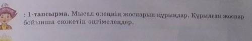 Құрылған жоспар бойынша сюжетті әңгімелеңдер сюжет Керек​