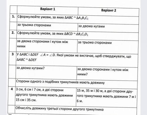 ❗ ВЛАСТЬ БІСЕКТРИС МЕРИДІАН ТРИКУТНИКА 1 Вариант 8 клас ​