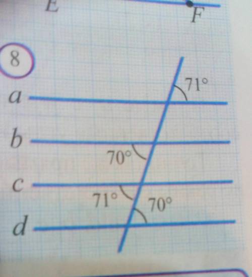 10) Найдите параллельно прямые на рисунке 8 решите