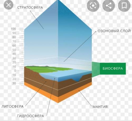 Нарисуйте границы биосферы​