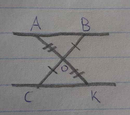 Дано:AO=OK,BO=OCДокажите:AB||KC​