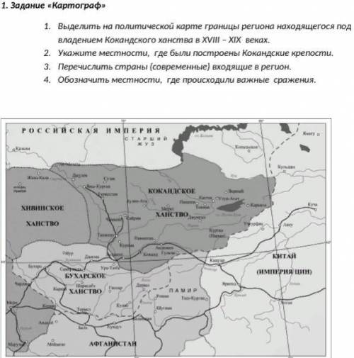 Бухарское ханство карта