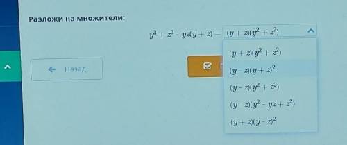 И.Разложи на множители:у +23 - yzy + 2) = (у + 2)(y2+2)​