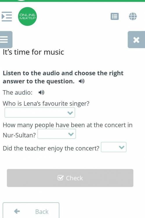 Listen to the audio and choose the right answer to the question​