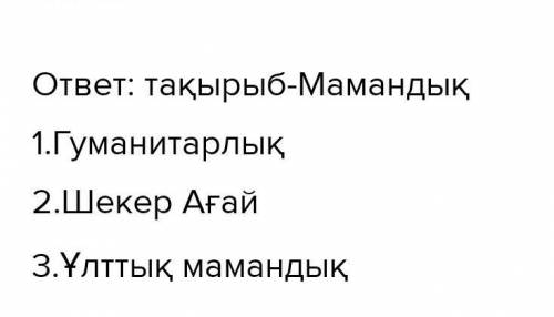 Мәтін бойынша кластер құра. Әр тақырыпшаның жанына тірек сөздерді жаз. (составьте кластер по тексту,