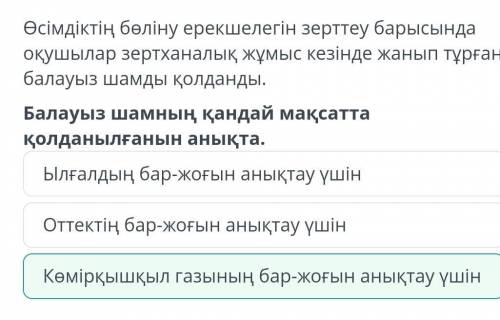 Өсімдіктің бөліну ерекшелегін зерттеу барысында оқушылар зертханалық жұмыс кезінде жанып тұрған бала