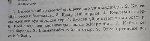 Берілген сөйлемдердің қайсысы ауыспалы келер шаққа(жалпы щақтық мағына),ал қайсысы осы шаққа(нақты ш