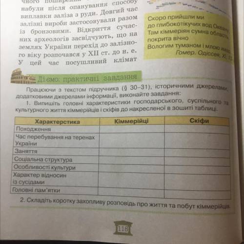 РЕШИТЬ НУЖНО 1 И 2 ЗАДАНИЕ А ЕЩЕ: 1. Скыльки столыть налычуе скыфска ысторыя на теренах украины?