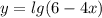 y = lg(6-4x)