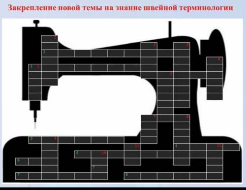 Закрепление новой темы на знание швейной терминологии