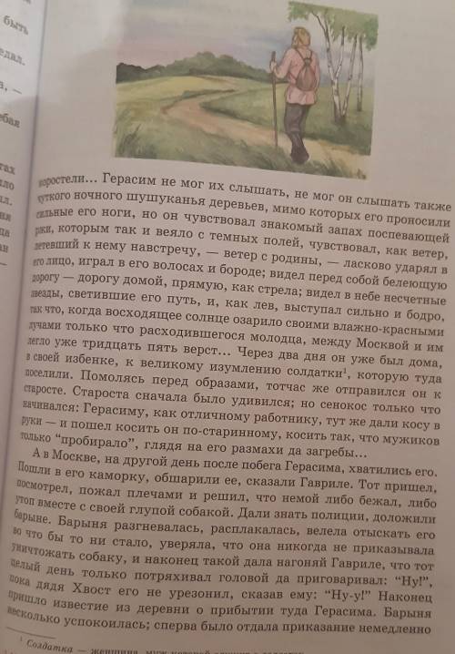 Найдите по тексту с кем или с чем сравнивает автор Герасима в 7 главе