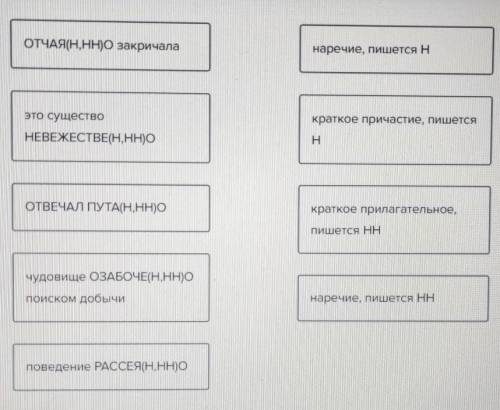 Определите, какая буква пишется на месте пропуска. соедините элемент из левого столбца с правым. ​