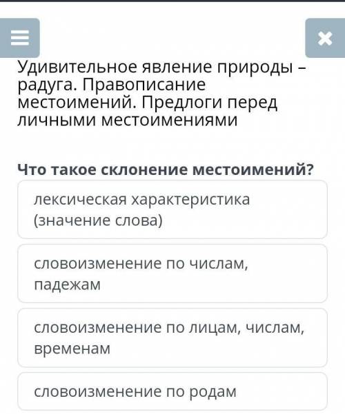 Удивительное явление природы – радуга. Правописание местоимений. Предлоги перед личными местоимениям