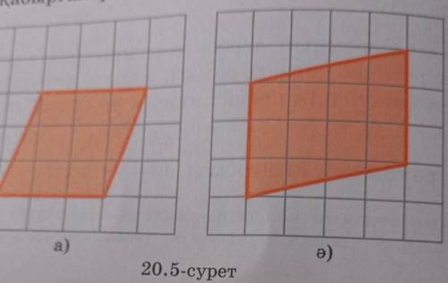 6. 20.5-суретте кескінделген параллелограмның ауданын табыңдар. 20.4-сурет1Торкөздің қабырғалары 1-г