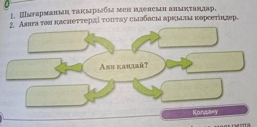 2. Аянға тән қасиеттерді топтау сызбасы арқылы көрсетіңдер.Аян қандай?​