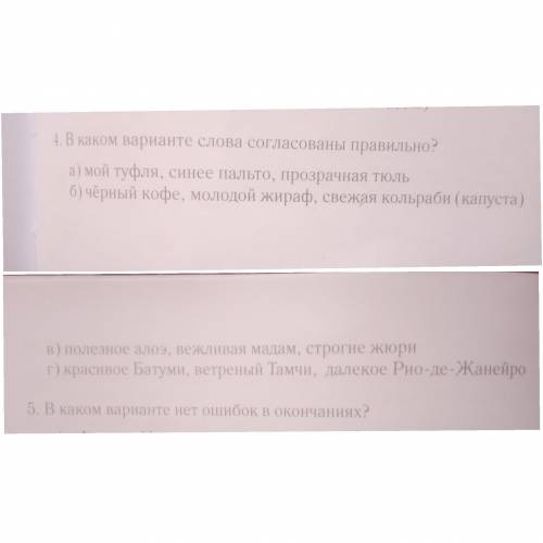 В каком варианте слова согласованы правильно