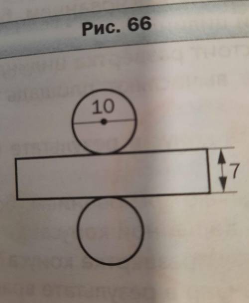 Найдите площадь боковой поверхности цилиндра развертка которого изображена на рисунке 66 (длины отре