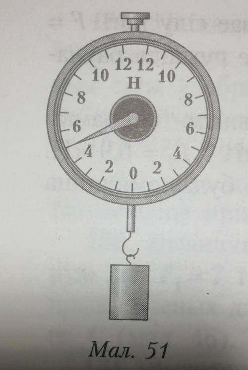Определите цену деления и мя- жу измерения динамометра, пака-заного на рисунке 51. чему равенобъем с