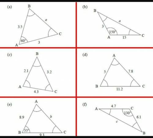 Нужно найти неизвестные элементы треугольника​