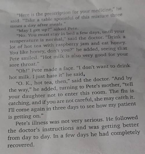 14. After giving Pete a thorough examination, the doctor diagnosed the case, didn't he? Whatwas Pete