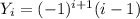 Y_i=(-1)^{i+1}(i-1)