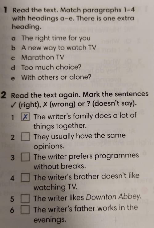 OUR READERS TELL US ABOUT HOW THEY AND THEIR FAMILIES WATCH TV.I usually watch TV in my room butsome