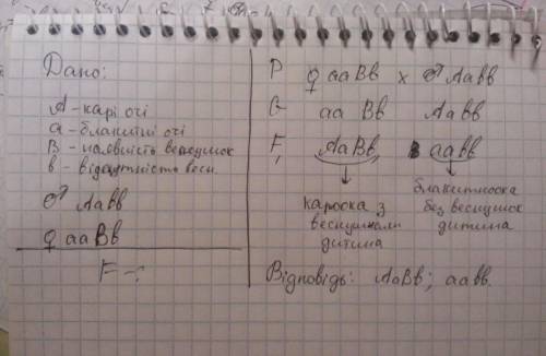 У людини карі очі і наявність веснянок - домінантні ознаки. Блакитноокий чоловік з веснянками, гетер