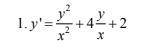 Find the general solution of the following first-order homogeneous differential equation.