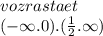 vozrastaet \\ ( - \infty .0).( \frac{1}{2} . \infty )