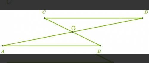 ПАМАГИТЕ ПО МАТЕМ Точка пересечения O — серединная точка для обоих отрезков AD и BC.Найди величину с