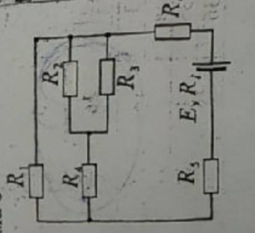 Дано параметры источника E=180 5 om r1 50 r2 50 r3 75 r4 20 r5 20 r6 10​