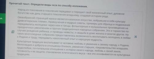 Прочитай текст. Определи виды эссе по изложения. повествованиесравнениеОписаниеаргументация​