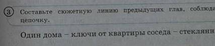 Упражнение 3. Составьте сюжетную линию по образцу